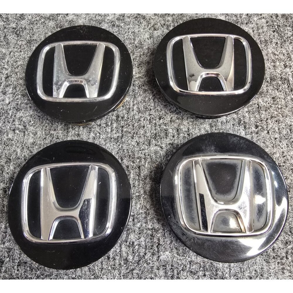 Center Caps Lot of 4 Honda OEM Black 275in PS PPE Hub Dust Wheel Covers #80